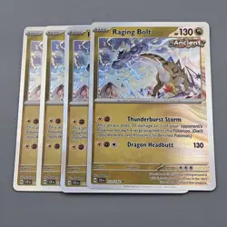 Raging Bolt Holo 111/142 - 4x Playset - SV07 Pokemon SV Stellar Crown - Image 1