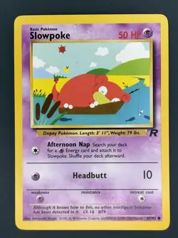 SLOWPOKE - Team Rocket Set - 67/82 - Common - Pokemon Card - Unlimited - NM - Image 1
