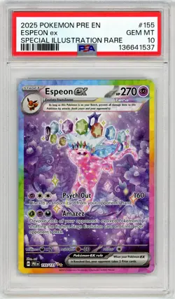 Pokemon Espeon EX #155 Prismatic Evolutions PSA 10 Gem Mint - Image 1