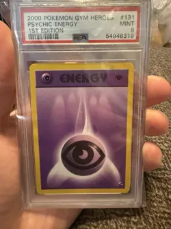 2000 Pokemon Gym Heroes 1st Edition Psychic Energy #131/132 PSA 9 - Image 1