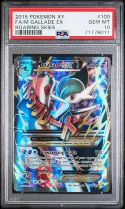 2015 Pokemon XY FA M Gallade EX #100 Roaring Skies PSA 10 Gem Mint - Image 1