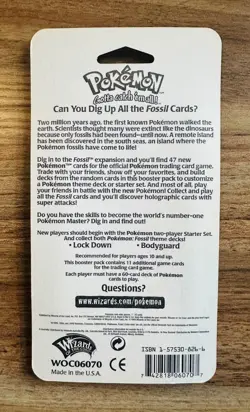 1999 Pokemon Fossil Blister Pack – Zapdos Artwork (Factory Sealed, w/ Case) - Image 3
