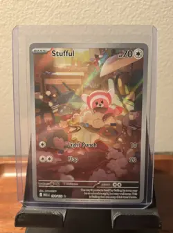 Pokemon TCG Stufful 154/132 ME01: Mega Evolution Illustration Rare Near Mint - Image 1