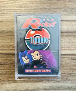2000 Pokemon Team Rocket Theme Deck – Trouble (Factory Sealed, w/ Acrylic Case) - Image 1