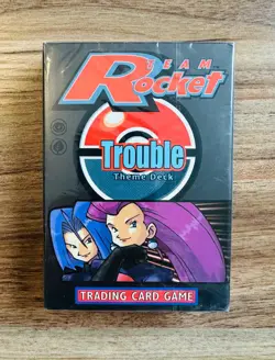 2000 Pokemon Team Rocket Theme Deck – Trouble (Factory Sealed, w/ Acrylic Case) - Image 2