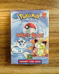 1999 Pokemon Jungle Theme Deck – Water Blast (Factory Sealed, w/ Acrylic Case) - Image 2