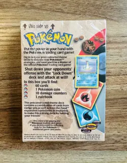 1999 Pokemon Fossil Theme Deck – Lockdown (Factory Sealed, w/ Acrylic Case) - Image 3