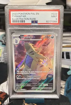 132327375 Tyranitar 2023 Pokemon Scarlet & Violet Paldea Evolved #222 PSA 9 - Image 1