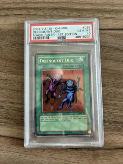 YuGiOh PSA 10 Delinquent Duo MRL-039 Ultra Rare 1st Edition - Image 2