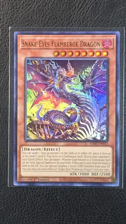 Snake-Eyes Flameberge Dragon UR 1st Ed RA03-EN033 M PF YuGiOh Bonanza - Image 1