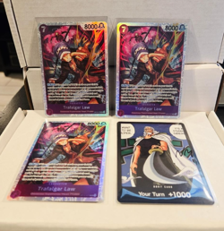 3x Trafalgar Law OP12-073 One Piece Legacy of the Master Foil ENGLISH SR + Don - Image 1