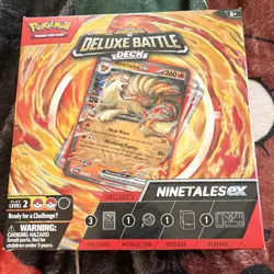 Pokemon Deluxe Battle Deck Ninetales ex 60-Card Deck w/ Foil, Coin, Box, Playmat - Image 1