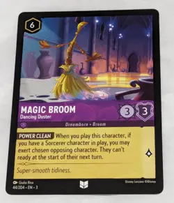 Magic Broom Dancing Duster 44/204 Uncommon Into the Inklands Disney Lorcana Card - Image 1