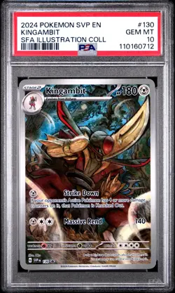 Kingambit 130 Sv: Scarlet & Violet Promo Cards Holo Psa Gem Mnt 10 - Image 1