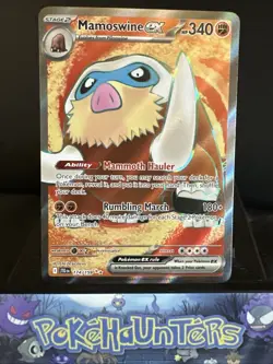 Pokemon Card Mamoswine ex 174/159 Journey Together Full Art Ultra Rare NM - Image 1