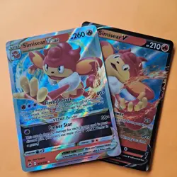 Simisear Vmax 23/159 & Simisear V 22/159 Crown Zenith x2 Holo Pokemon Cards SWSH - Image 1