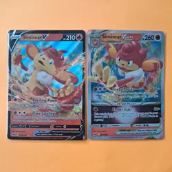 Simisear Vmax 23/159 & Simisear V 22/159 Crown Zenith x2 Holo Pokemon Cards SWSH - Image 2
