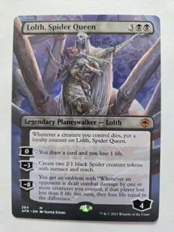 MTG | Adventures in the Forgotten Realms | Lolth Spider Queen | Borderless | 284 - Image 1