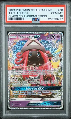 2021 POKEMON CELEBRATIONS CLASSIC COLL #60 TAPU LELE GX PSA 10 - Image 1