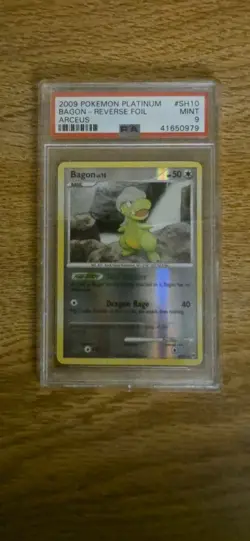 2009 POKEMON PLATINUM ARCEUS #SH10 BAGON-REVERSE FOIL PSA 9 - Image 1