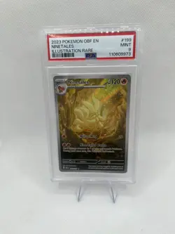 2023 POKEMON OBF EN-OBSIDIAN FLAMES ILLUSTRATION RARE #199 NINETALES PSA 9 MINT - Image 1