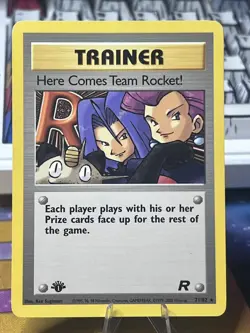 Pokemon TCG Vintage Trainer Here Comes Team Rocket! 71/82 1st Ed. NON HOLO LP+ - Image 1