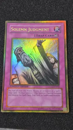 | Yugioh Solemn Judgment GLD2-EN044 Gold Series 2009 LP 🔥 | - Image 1