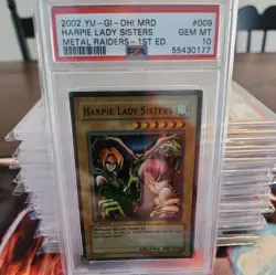 2002 YU-GI-OH! METAL RAIDERS MRD-009 HARPIE LADY SISTERS 1st Edition - PSA 10 - Image 1