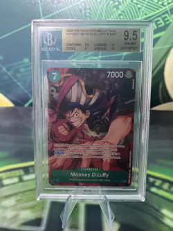 BGS 9.5 Monkey D. Luffy, OP02-041 Parallel, Paramount War, One piece tcg - Image 1