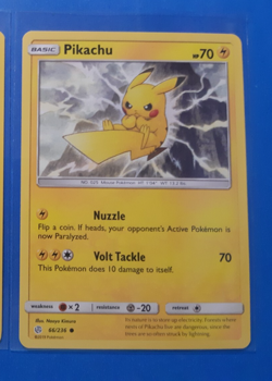 Pikachu 66/236 Pokemon card SM Cosmic Eclipse common NM - Image 1