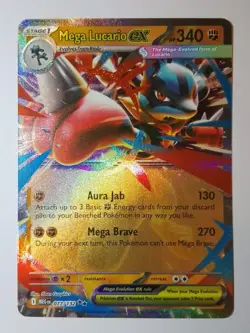 Mega Lucario EX 077 Mega Evolution Pokemon card - Image 1