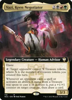 Vazi, Keen Negotiator Foil - New Capenna Commander MTG-NM - Image 1