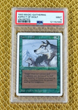 1993 MTG Magic the Gathering Unlimited Aspect of Wolf - PSA 9 MINT - Image 1