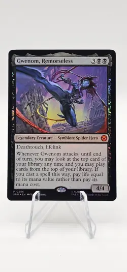 Light Play, English MTG Regular Gwenom, Remorseless Unique & Misc. Promos Magic - Image 1