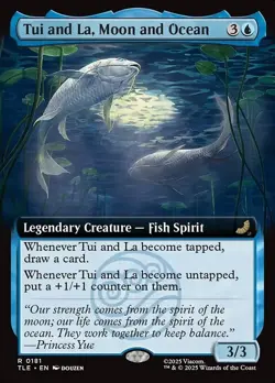 Tui and La, Moon and Ocean MTG Foil Legendary Creature Card Avatar TLA 1x NM - Image 1