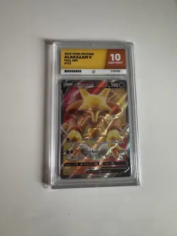 ACE 10 Graded Alakazam V 172/185 Full Art Holo Vivid Voltage Pokemon - Image 1