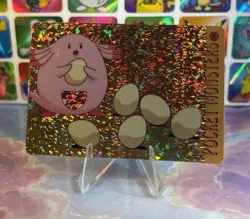 Pokemon HOLO Vintage Pocket Monsters Prism Sticker 1998 Nintendo Rare Chansey - Image 2