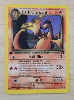 Pokemon Card 1st Edition Charizard, 1st Ed Gengar, Dragonite Gyarados & Flareon - Image 4