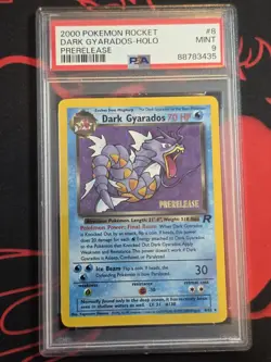 POKEMON 2000 Rocket DARK GYARADOS Holo PRERELEASE #8 PSA 9 Mint RARE - Image 1