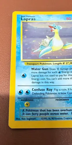 POKEMON TCG LAPRAS 10/62 RARE HOLO FOSSIL SET EX/NEAR MINT PACK TO FOLDER - Image 4