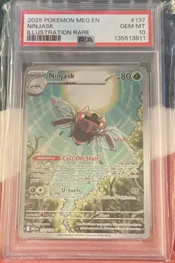 2025 POKEMON MEG EN-MEGA EVOLUTION ILLUSTRATION RARE #137 NINJASK PSA 10 - Image 1