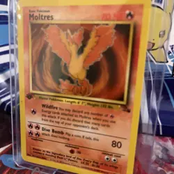 Pokemon TCG Moltres Fossil 1st Edition Non Holo - Image 1