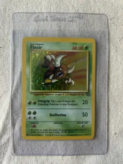 Pokemon TCG Pinsir Holo Unlimited Rare Card 9/64 Jungle Base Set 1999 LP WOTC - Image 1