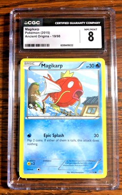 Magikarp Regular Common #19 - CGC NM/MINT 8 - 2015 Ancient Origins - Pokemon TCG - Image 1