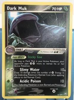 Pokemon Dark Muk 16/109 EX Team Rocket Returns Rare 2004 Non-Holo Rare TCG NM - Image 1