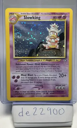 Pokemon TCG Neo Genesis Holo Rare Vintage Card Slowking 14/111 SWIRL - Image 1