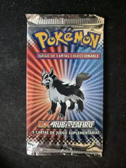 EX Rubino e Zaffiro (EX Rubi & Zafiro) Booster Pack Spagnolo Myghtyena Pokemon - Image 1