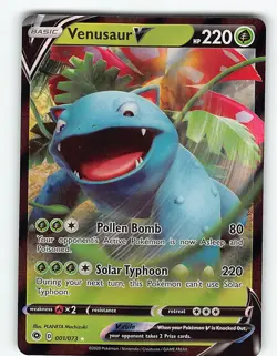 VENUSAUR V 001/073 HOLO RARE V CHAMPION'S PATH POKEMON NM - Image 2