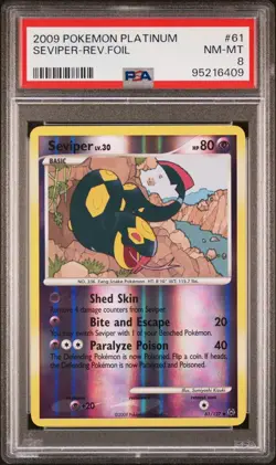 Seviper Reverse Holo 61/127 Platinum PSA 8 NM - MT Pokemon Card - Image 1