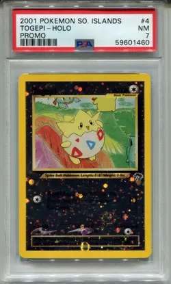 Pokemon Southern Islands Promo #4 Togepi Holo PSA 7 - Image 1